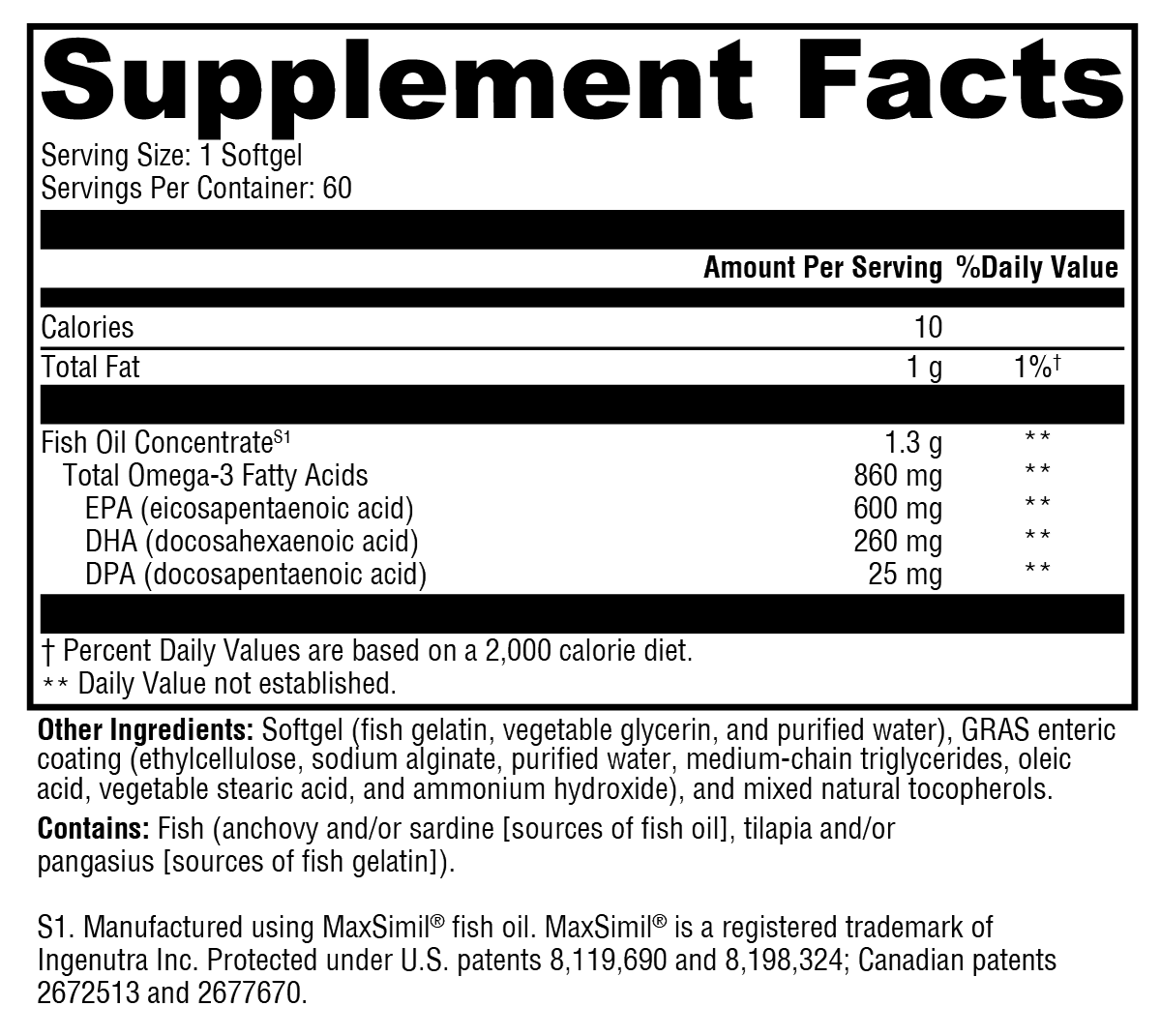 OmegaMax 60 capsules